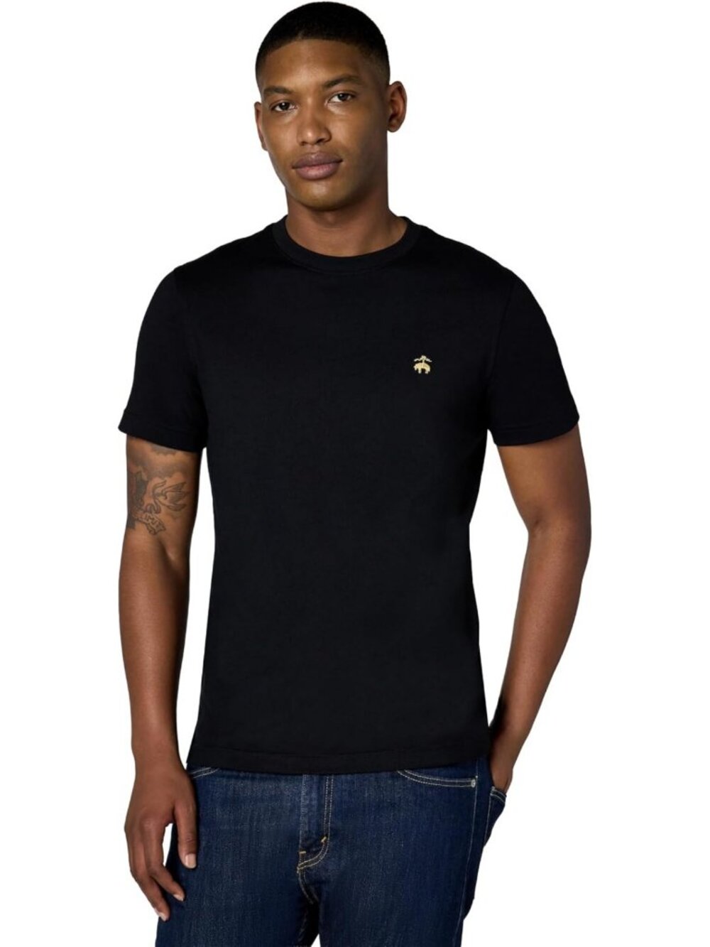 Men's Short Sleeve Cotton Crewneck Tee - Casual Logo T-Shirt for Everyday Wear